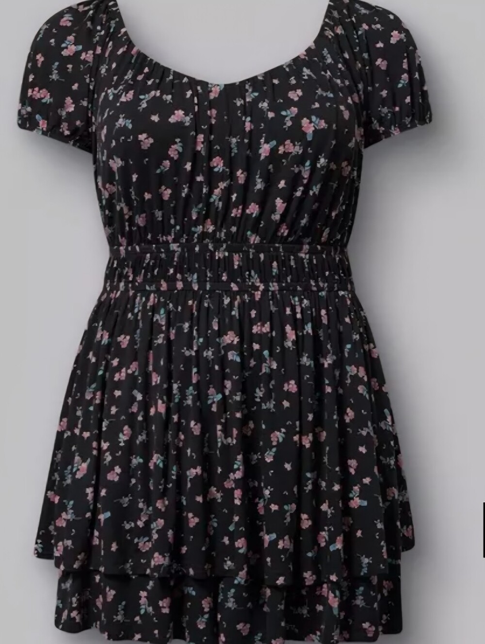 Torrid Puff Sleeve Tiered Romper Size 2 (18-20)